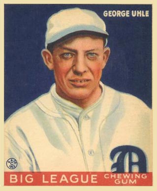 1934 Goudey World Wide Gum  George Uhle #22 Baseball Card