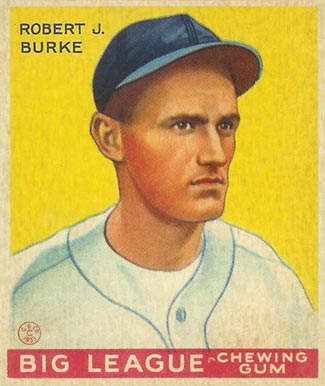1934 Goudey World Wide Gum  Robert J. Burke #25 Baseball Card