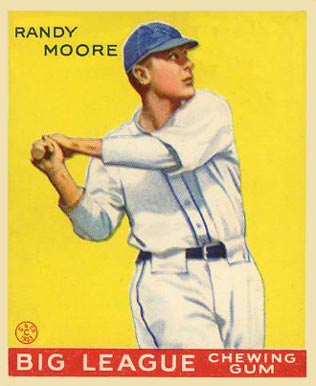 1934 Goudey World Wide Gum  Randy Moore #26 Baseball Card