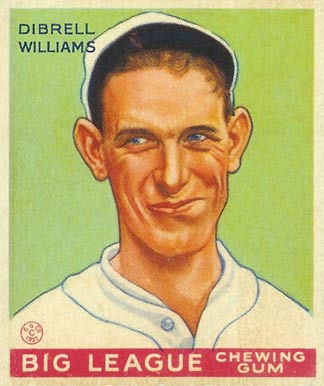 1934 Goudey World Wide Gum  Dibrell Williams #36 Baseball Card