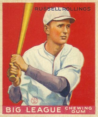 1934 Goudey World Wide Gum  Russell Rollings #40 Baseball Card