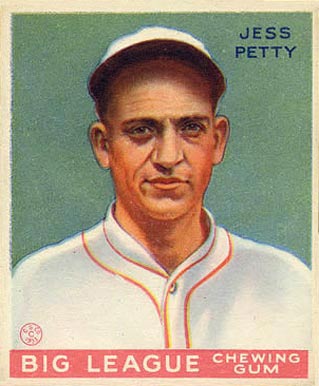 1934 Goudey World Wide Gum  Jess Petty #42 Baseball Card