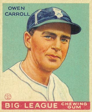 1934 Goudey World Wide Gum  Owen Carroll #46 Baseball Card