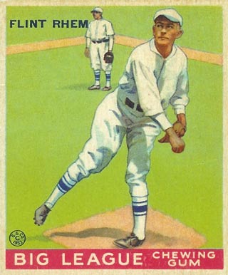 1934 Goudey World Wide Gum  Flint Rhem #5 Baseball Card