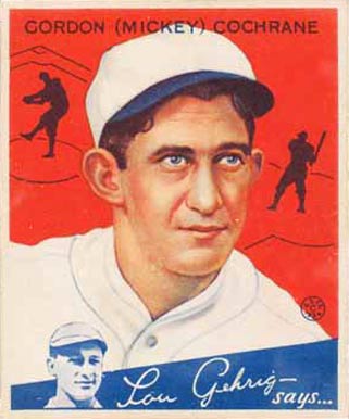 1934 Goudey World Wide Gum  Gordon Cochrane #59 Baseball Card