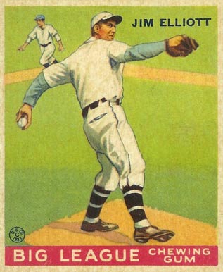 1934 Goudey World Wide Gum  Jim Elliott #6 Baseball Card