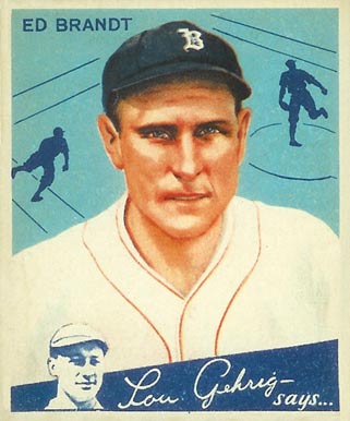 1934 Goudey World Wide Gum  Ed Brandt #62 Baseball Card