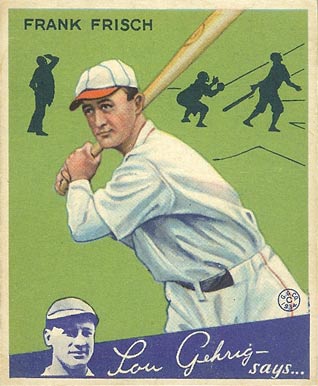 1934 Goudey World Wide Gum  Frank Frisch #64 Baseball Card