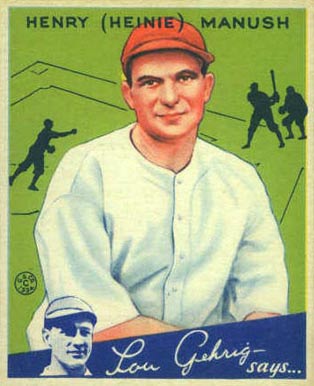 1934 Goudey World Wide Gum  Henry Manush #68 Baseball Card