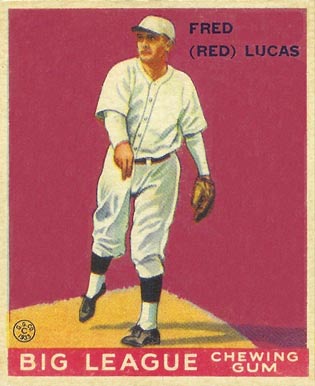 1934 Goudey World Wide Gum  Fred Lucas #7 Baseball Card