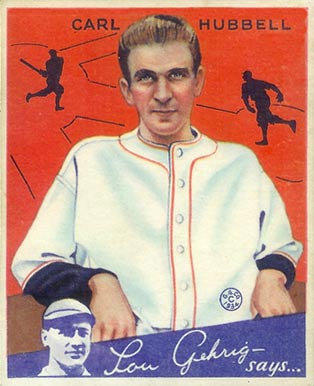 1934 Goudey World Wide Gum  Carl Hubbell #71 Baseball Card