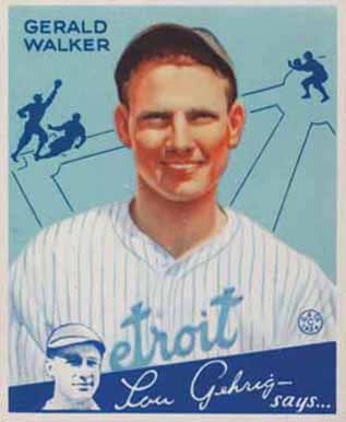 1934 Goudey World Wide Gum  Gerald Walker #81 Baseball Card