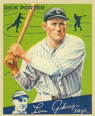 1934 Goudey World Wide Gum  Dick Porter #88 Baseball Card