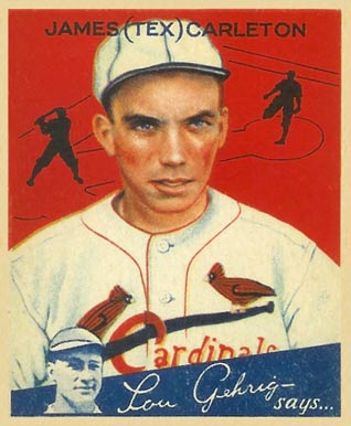 1934 Goudey World Wide Gum  James Carleton #90 Baseball Card