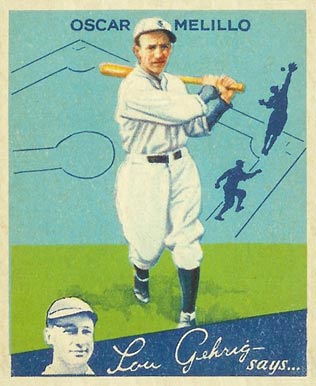 1934 Goudey World Wide Gum  Oscar Melillo #94 Baseball Card