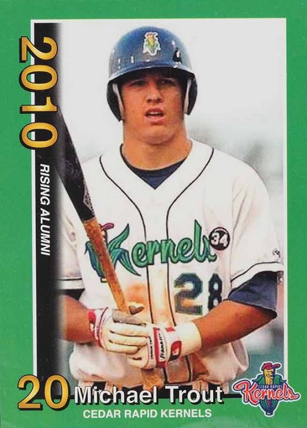 2010 Cedar Rapids Kernels Rising Alumni Mike Trout #3 Baseball Card