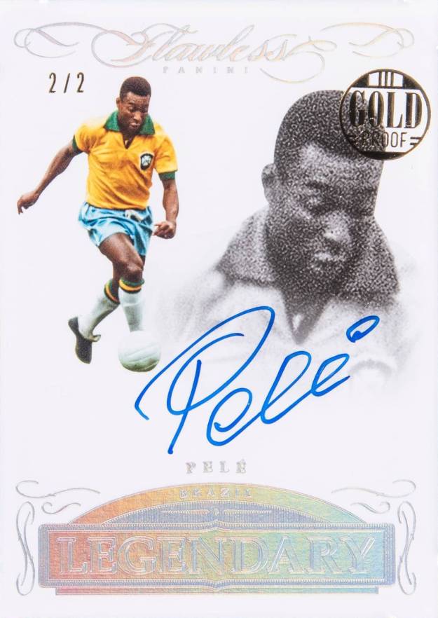 2016 Panini Flawless Gold Proof Autographs Pele #LS-P Soccer Card