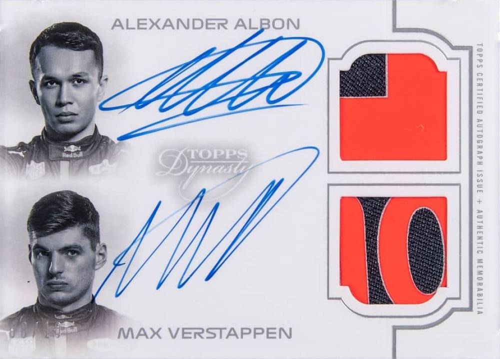 2020 Topps Dynasty Formula 1 Constructor Team Dual Relic Autographs Alexander Albon/Max Verstappen #AV Other Sports Card