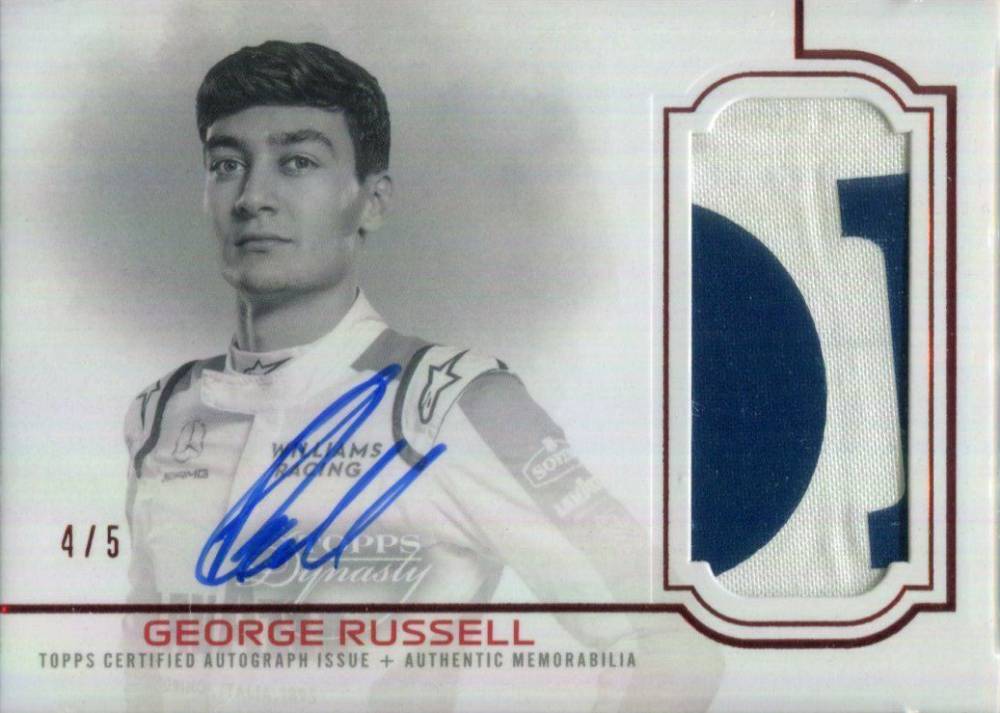 2020 Topps Dynasty Formula 1 Autographed Patch George Russell #IGR Other Sports Card