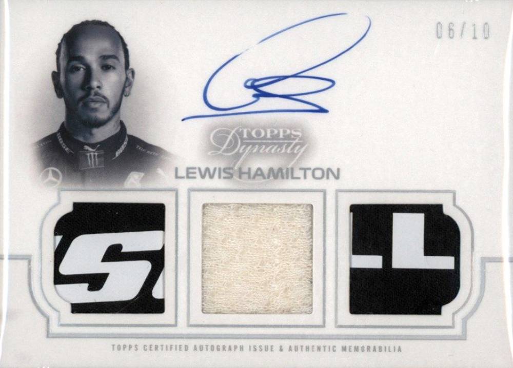 2020 Topps Dynasty Formula 1 Single Driver Autographed Triple Relics Lewis Hamilton #LH Other Sports Card