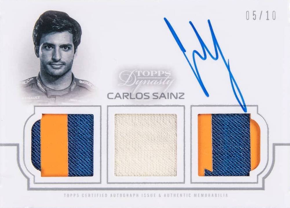 2020 Topps Dynasty Formula 1 Single Driver Autographed Triple Relics Carlos Sainz #ICS Other Sports Card