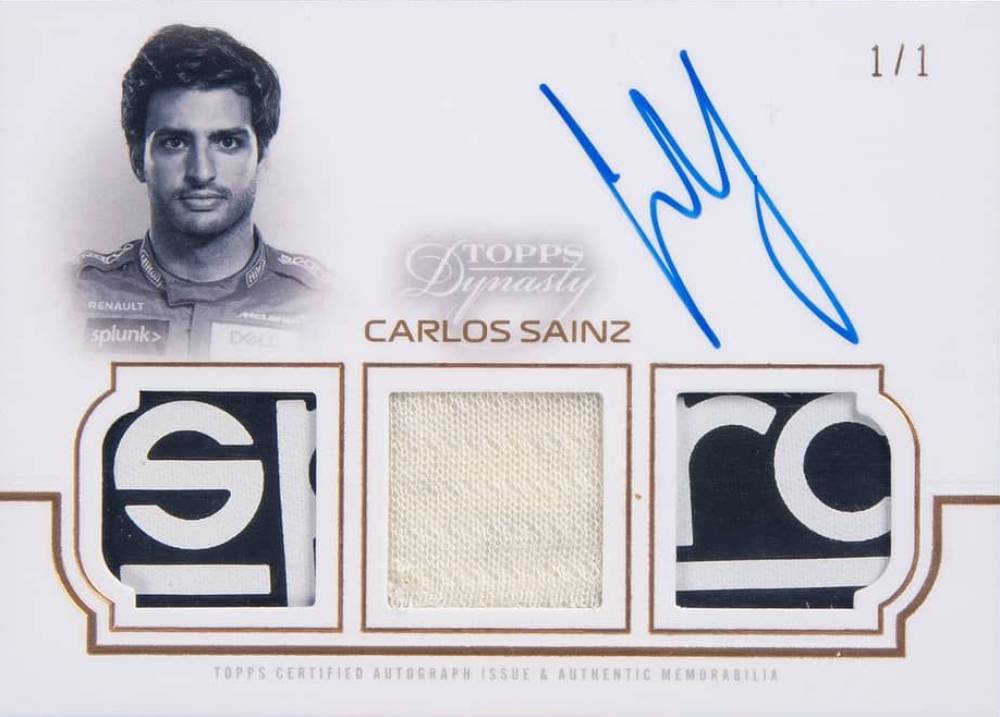 2020 Topps Dynasty Formula 1 Single Driver Autographed Triple Relics Carlos Sainz #IIICS Other Sports Card