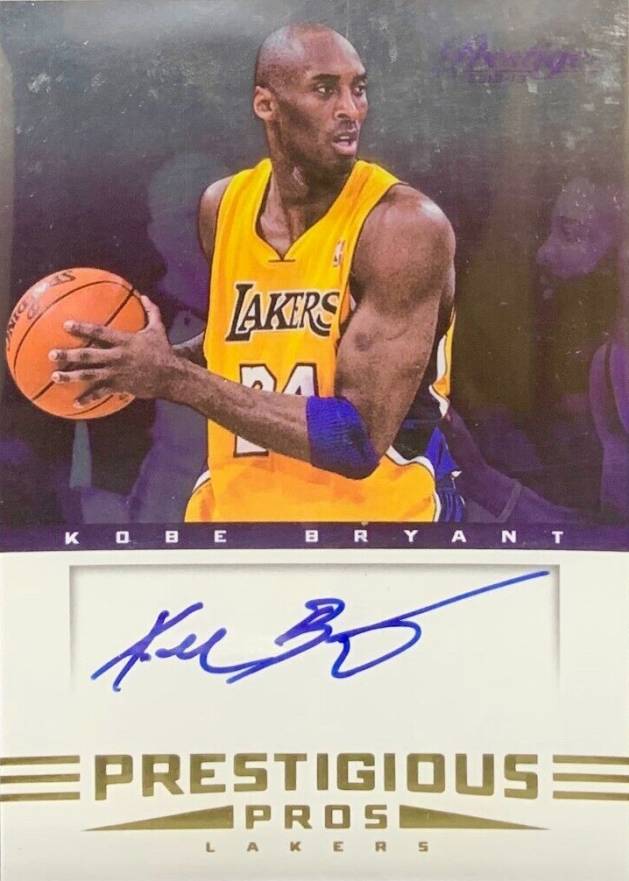 2012 Panini Prestige Prestigious Pros Signatures Kobe Bryant #3 Basketball Card