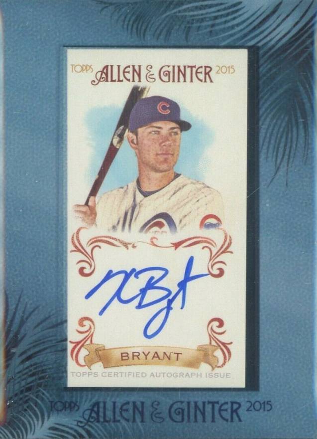 2015 Topps Allen & Ginter Baseball Framed Autographs Kris Bryant #AGAKB Baseball Card