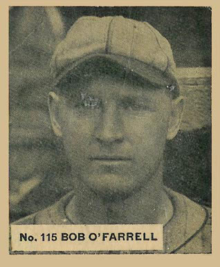 1936 Goudey World Wide Gum Bob O'Farrell #115 Baseball Card