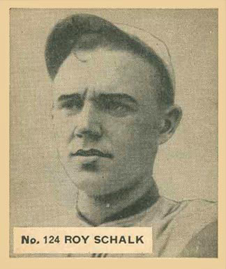 1936 Goudey World Wide Gum Roy Schalk #124 Baseball Card