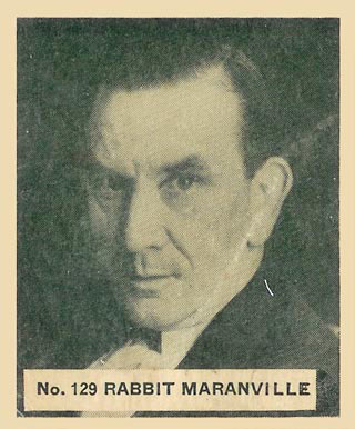 1936 Goudey World Wide Gum Rabbit Maranville #129 Baseball Card
