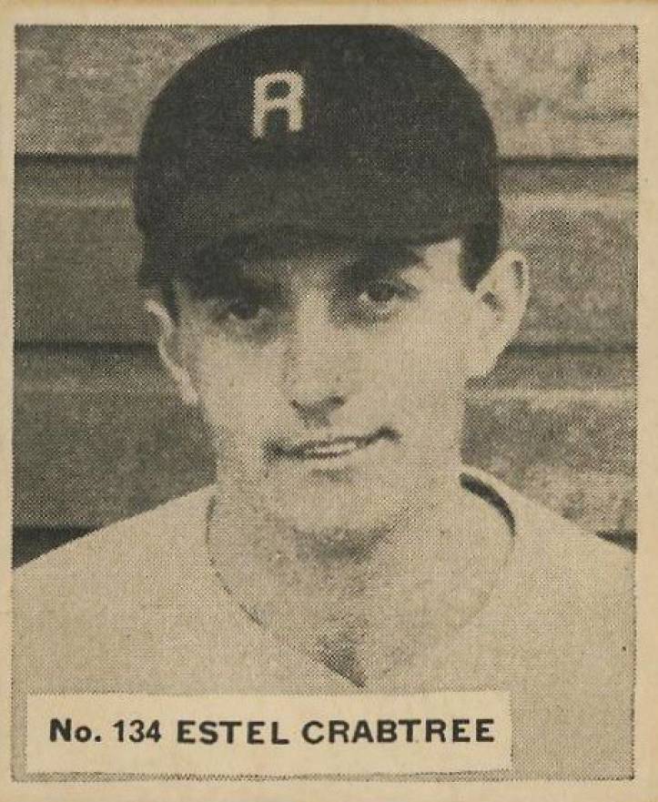 1936 Goudey World Wide Gum Estel Crabtree #134 Baseball Card