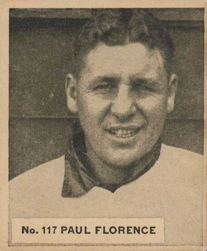 1936 Goudey World Wide Gum Paul Florence #117 Baseball Card