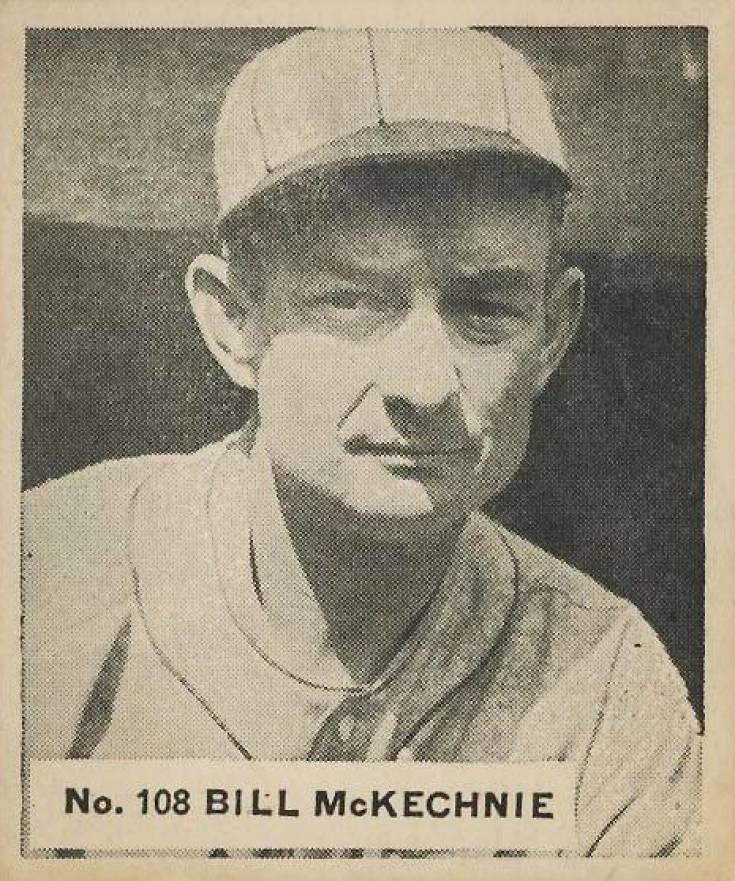 1936 Goudey World Wide Gum Bill McKechnie #108 Baseball Card