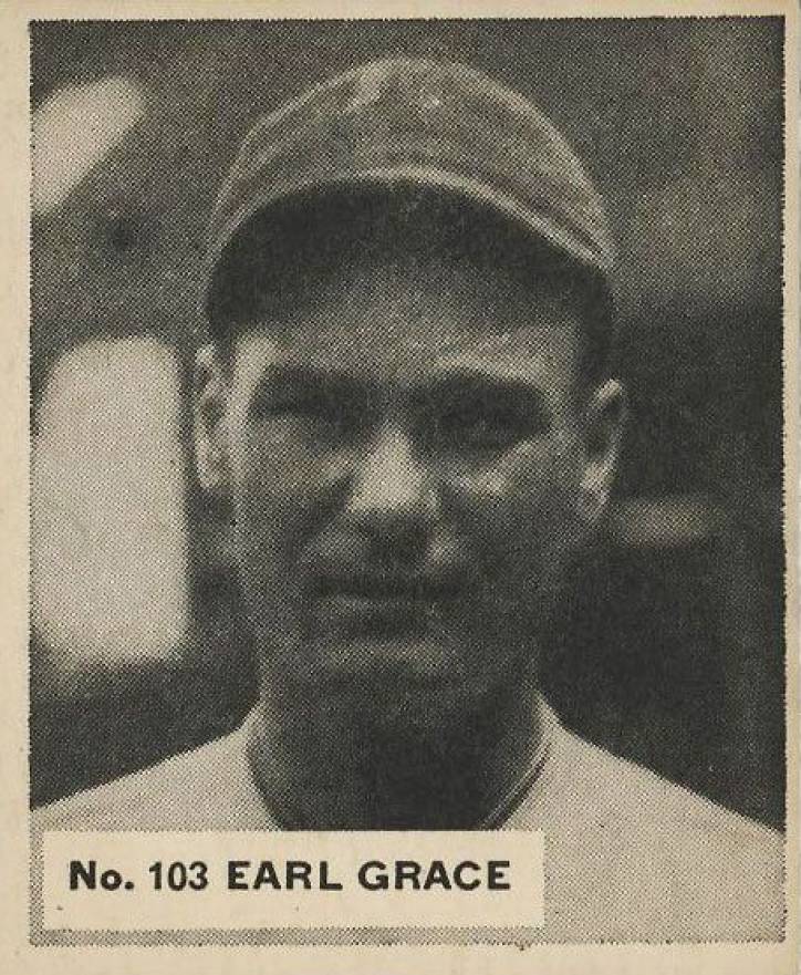1936 Goudey World Wide Gum Earl Grace #103 Baseball Card
