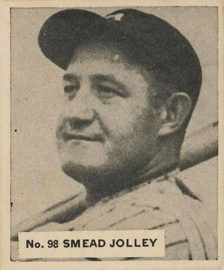 1936 Goudey World Wide Gum Smead Jolley #98 Baseball Card