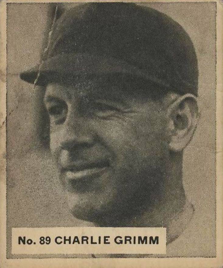 1936 Goudey World Wide Gum Charlie Grimm #89 Baseball Card