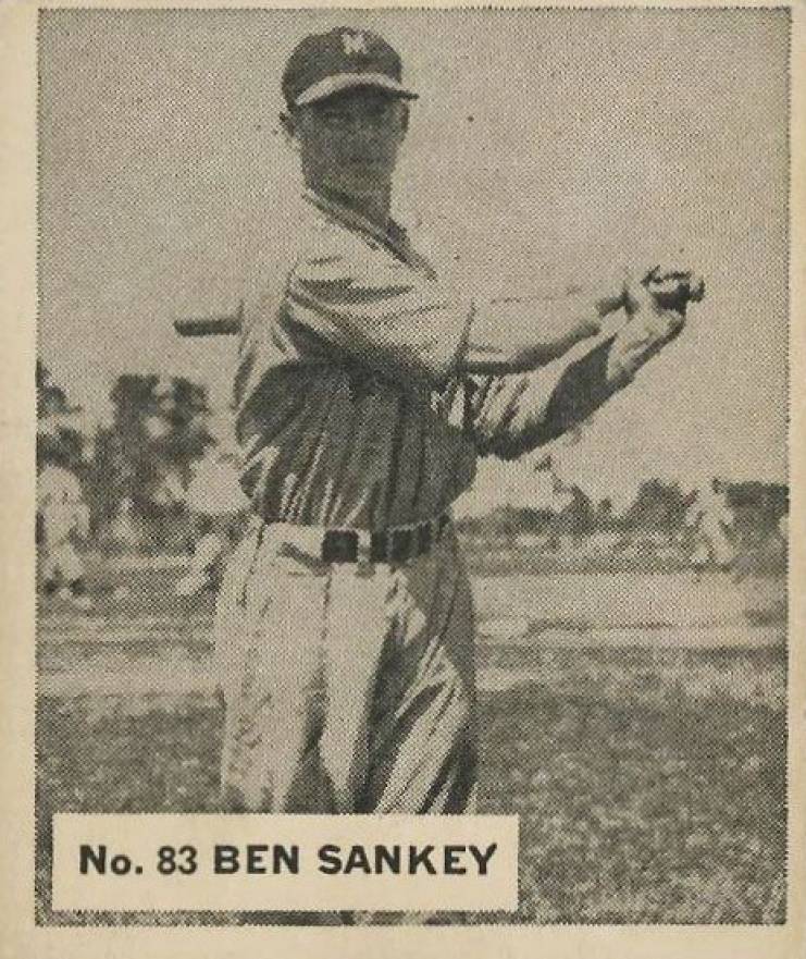 1936 Goudey World Wide Gum Ben Sankey #83 Baseball Card
