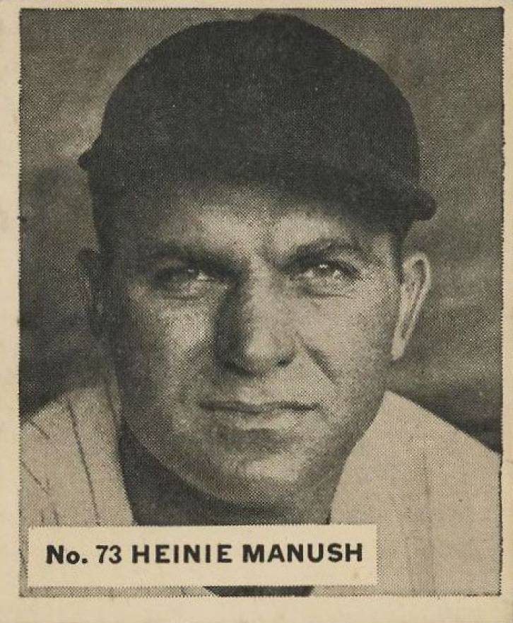 1936 Goudey World Wide Gum Heinie Manush #73 Baseball Card