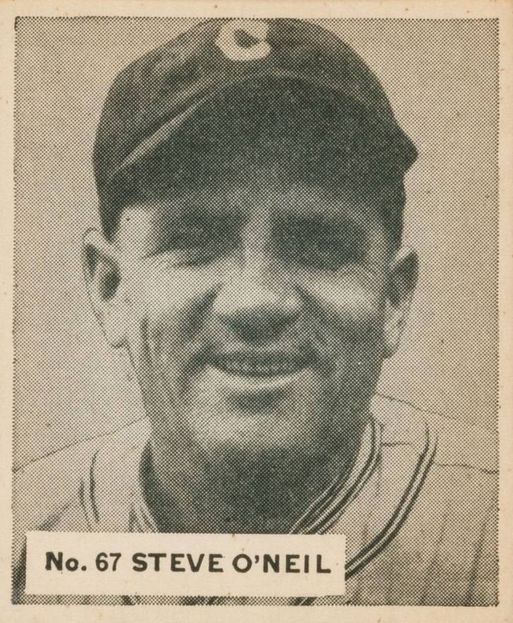 1936 Goudey World Wide Gum Steve O'Neil #67 Baseball Card