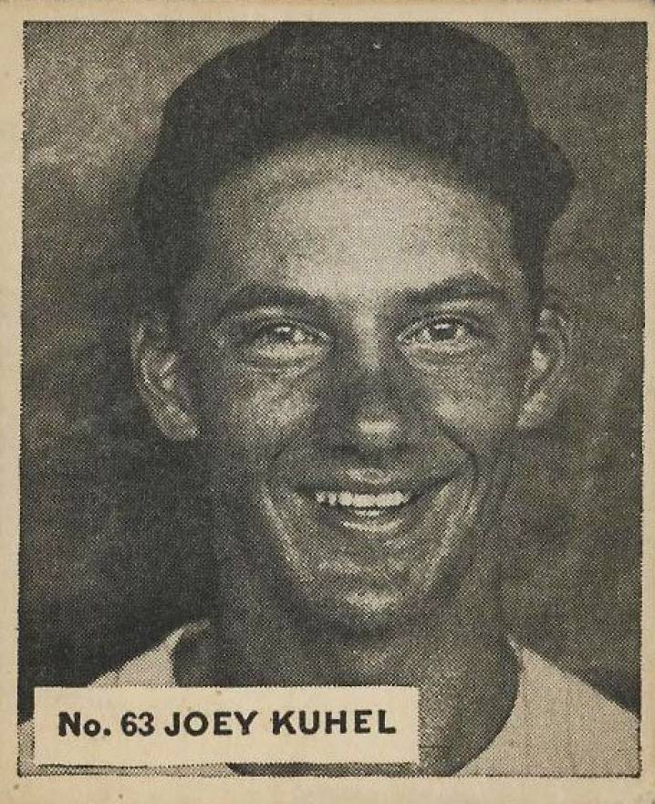 1936 Goudey World Wide Gum Joey Kuhel #63 Baseball Card