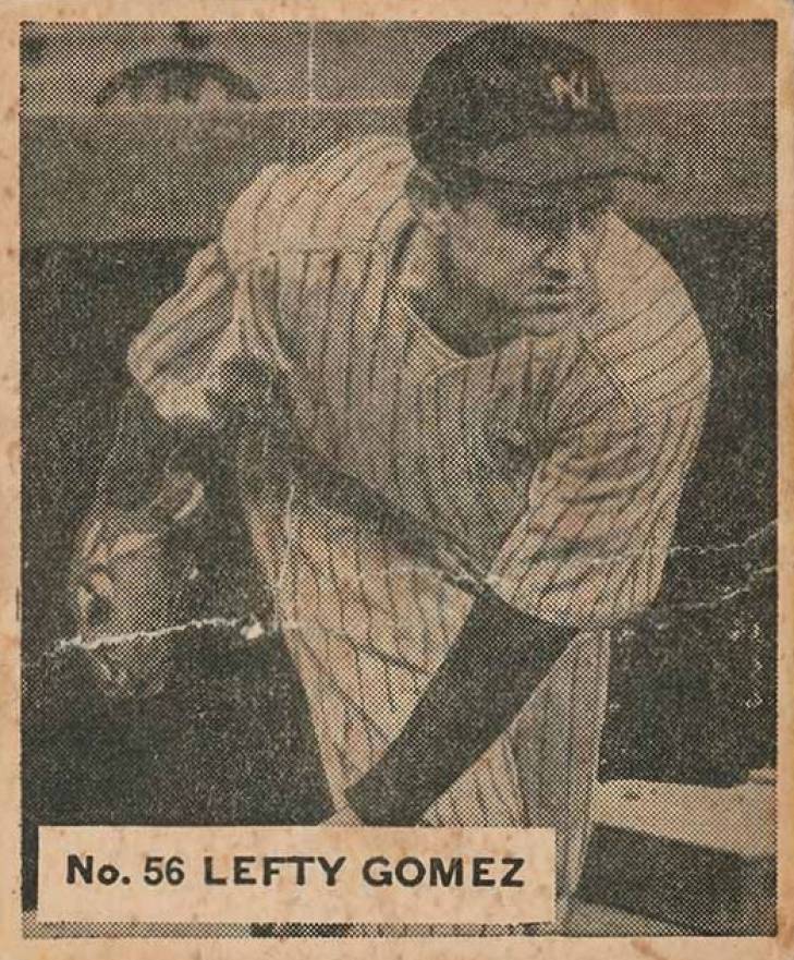 1936 Goudey World Wide Gum Lefty Gomez #56 Baseball Card