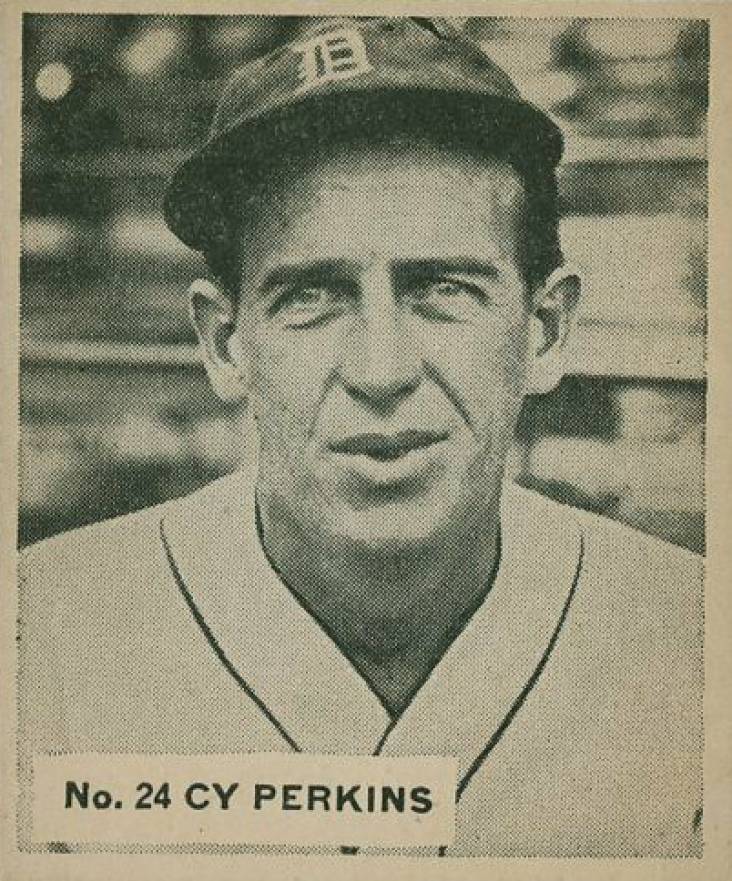 1936 Goudey World Wide Gum Cy Perkins #24 Baseball Card