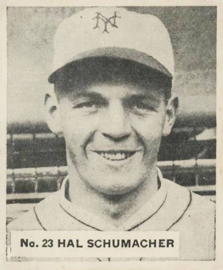 1936 Goudey World Wide Gum Hal Schumacher #23 Baseball Card