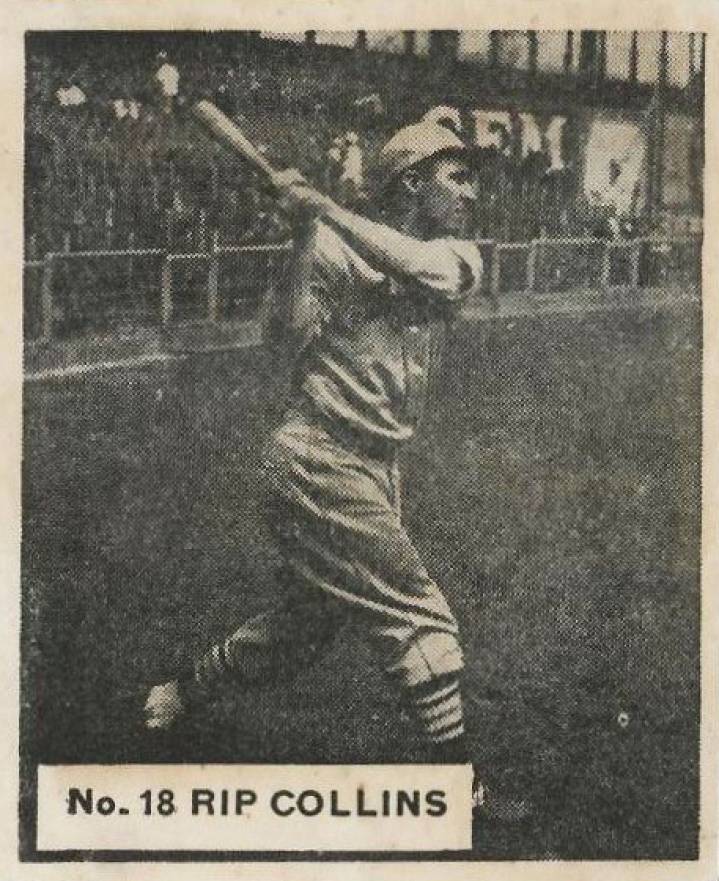 1936 Goudey World Wide Gum Rip Collins #18 Baseball Card