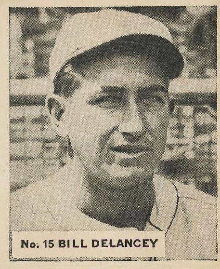 1936 Goudey World Wide Gum Bill Delancey #15 Baseball Card