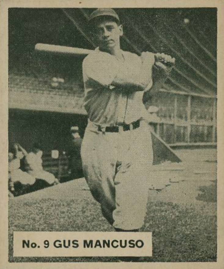 1936 Goudey World Wide Gum Gus Mancuso #9 Baseball Card