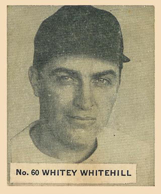 1936 Goudey World Wide Gum Whitey Whitehill #60 Baseball Card