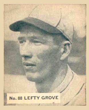 1936 Goudey World Wide Gum Lefty Grove #88 Baseball Card
