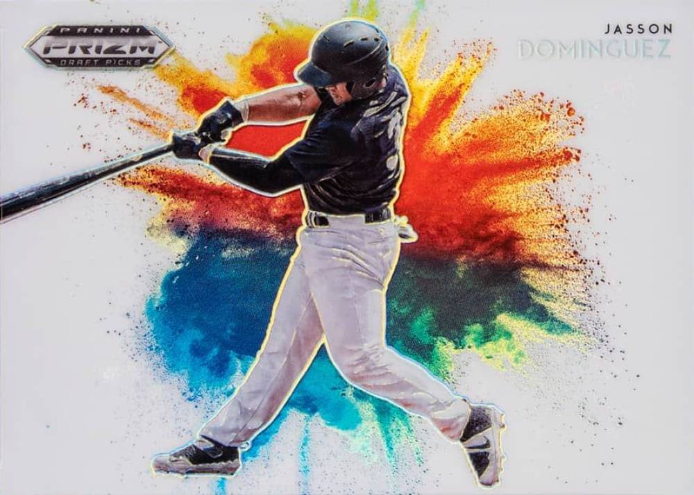 2020 Panini Prizm Draft Picks Color Blast Jasson Dominguez #8 Baseball Card